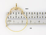 Load image into Gallery viewer, 14K Yellow Gold Flower Floral Design Charm Holder Pendant
