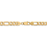 Indlæs billede til gallerivisning 14K Yellow Gold 7.5mm Flat Figaro Bracelet Anklet Choker Necklace Pendant Chain
