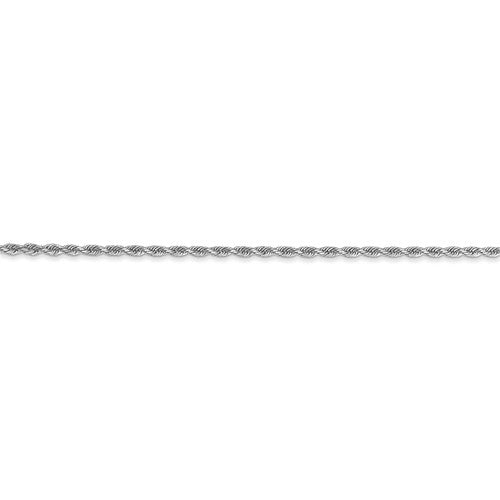 14k White Gold 1.5mm Diamond Cut Rope Bracelet Anklet Necklace Pendant Chain