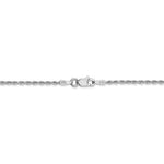 이미지를 갤러리 뷰어에 로드 , 14k White Gold 1.5mm Diamond Cut Rope Bracelet Anklet Necklace Pendant Chain
