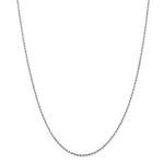 Lade das Bild in den Galerie-Viewer, 14k White Gold 1.5mm Diamond Cut Rope Bracelet Anklet Necklace Pendant Chain
