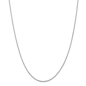 14k White Gold 1.5mm Diamond Cut Rope Bracelet Anklet Necklace Pendant Chain