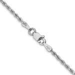 Kép betöltése a galériamegjelenítőbe: 14k White Gold 1.75mm Diamond Cut Rope Bracelet Anklet Necklace Pendant Chain
