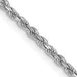 Carregar imagem no visualizador da galeria, 14k White Gold 1.75mm Diamond Cut Rope Bracelet Anklet Necklace Pendant Chain
