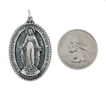 Загрузить изображение в средство просмотра галереи, Sterling Silver Blessed Virgin Mary Miraculous Medal Pendant Charm

