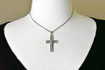 Lataa kuva Galleria-katseluun, 14k White Gold Cross Crucifix Large Pendant Charm - [cklinternational]
