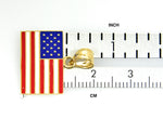 Lade das Bild in den Galerie-Viewer, 14k Yellow Gold with Enamel USA American Flag Pendant Charm
