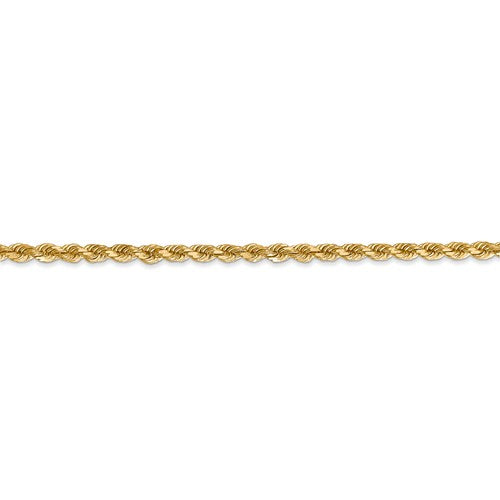14k Yellow Gold 2.75mm Diamond Cut Rope Bracelet Anklet Choker Necklace Pendant Chain