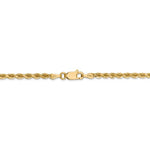 Lade das Bild in den Galerie-Viewer, 14k Yellow Gold 2.75mm Diamond Cut Rope Bracelet Anklet Choker Necklace Pendant Chain
