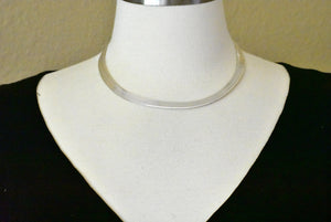 Sterling Silver 8mm Herringbone Bracelet Anklet Choker Necklace Pendant Chain