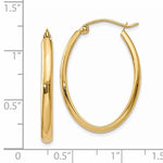 Load image into Gallery viewer, 14k Yellow Gold Classic Polished Oval Hoop Earrings
