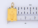 Afbeelding in Gallery-weergave laden, 14k Yellow Gold Blessed Virgin Mary Miraculous Medal Rectangle Pendant Charm
