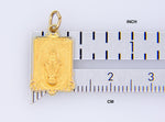Carica l&#39;immagine nel visualizzatore di Gallery, 14k Yellow Gold Blessed Virgin Mary Miraculous Medal Rectangle Pendant Charm
