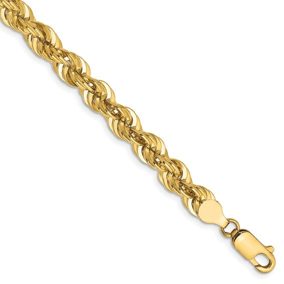 14k Yellow Gold 6mm Rope Bracelet Anklet Choker Necklace Pendant Chain