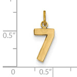 Afbeelding in Gallery-weergave laden, 14k Yellow Gold Number 7 Seven Pendant Charm
