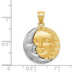 Lade das Bild in den Galerie-Viewer, 14k Gold Two Tone Sun and Moon Pendant Charm
