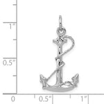 Load image into Gallery viewer, 14k White Gold Anchor 3D Pendant Charm
