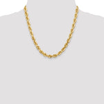 이미지를 갤러리 뷰어에 로드 , 14k Yellow Gold 7mm Diamond Cut Rope Bracelet Anklet Choker Necklace Pendant Chain
