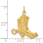 Load image into Gallery viewer, 14k Yellow Gold Boot Pendant Charm
