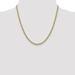 Load image into Gallery viewer, 14K Yellow Gold with Rhodium 3.4mm Pavé Curb Bracelet Anklet Choker Necklace Pendant Chain Lobster Clasp
