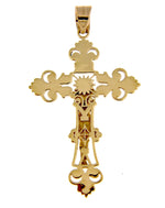 Load image into Gallery viewer, 14k Yellow Gold Crucifix Cross Large Pendant Charm - [cklinternational]
