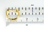 Φόρτωση εικόνας στο εργαλείο προβολής Συλλογής, 14k Yellow Gold Classic Round Polished Hinged Hoop Huggie Earrings
