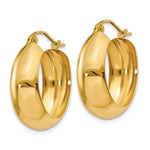 이미지를 갤러리 뷰어에 로드 , 14K Yellow Gold 20mm x 7mm Classic Round Hoop Earrings
