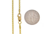 Carregar imagem no visualizador da galeria, 14K Yellow Gold 1.9mm Box Bracelet Anklet Necklace Choker Pendant Chain

