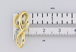 Carica l&#39;immagine nel visualizzatore di Gallery, 14k Yellow Gold Initial Letter G Cursive Chain Slide Pendant Charm
