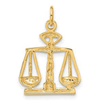 Carica l&#39;immagine nel visualizzatore di Gallery, 14k Yellow Gold Scales of Justice Open Back Pendant Charm - [cklinternational]
