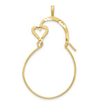 Load image into Gallery viewer, 10K Yellow Gold Heart Satin Finish Charm Holder Pendant
