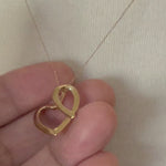 Load and play video in Gallery viewer, 14k Yellow Gold Floating Heart Chain Slide Pendant Charm
