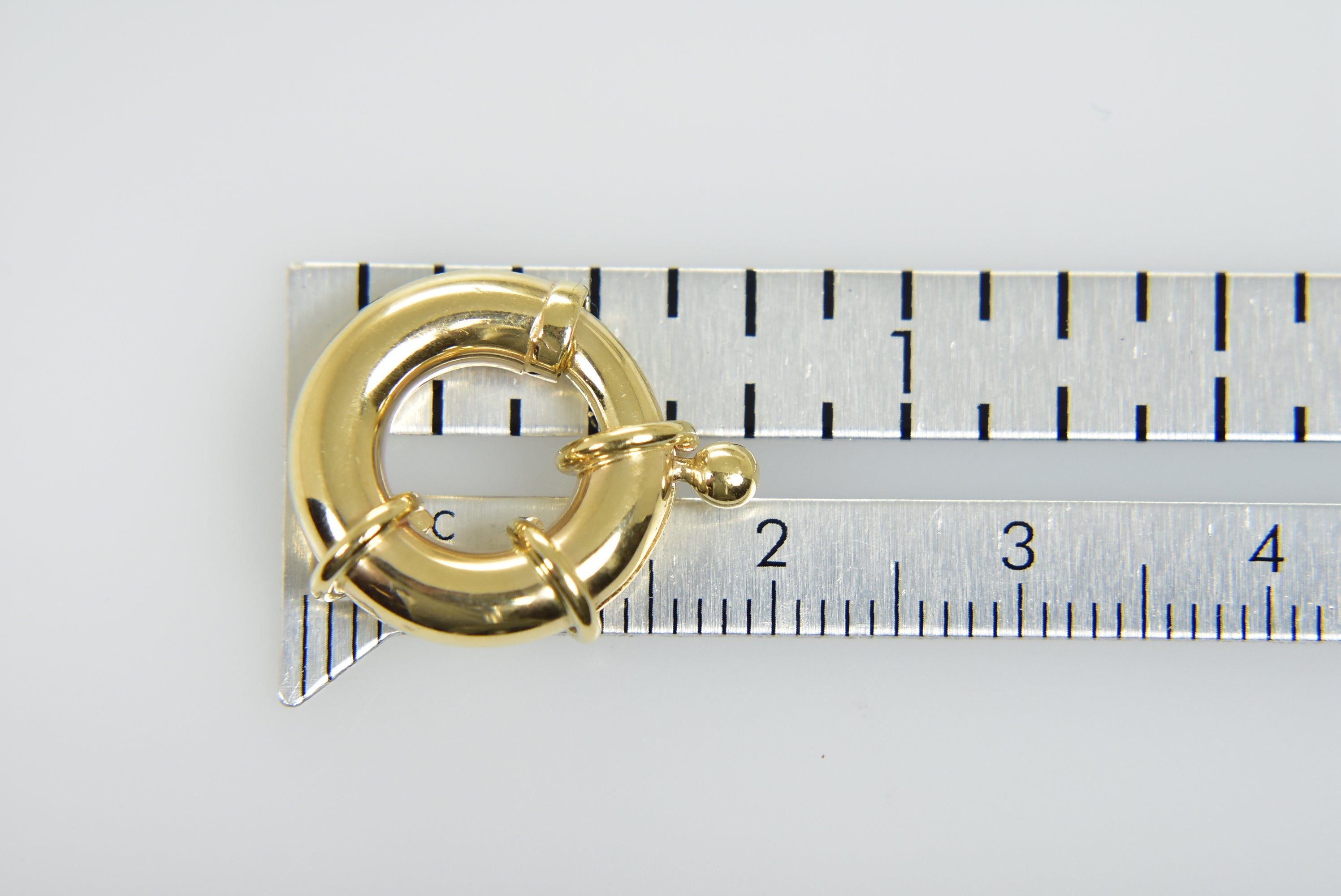 14K Yellow White Gold Large Jumbo Spring Clasp 12mm 14mm 16mm for Necklace Bracelet Chain Charm Hanger Connector Enhancer