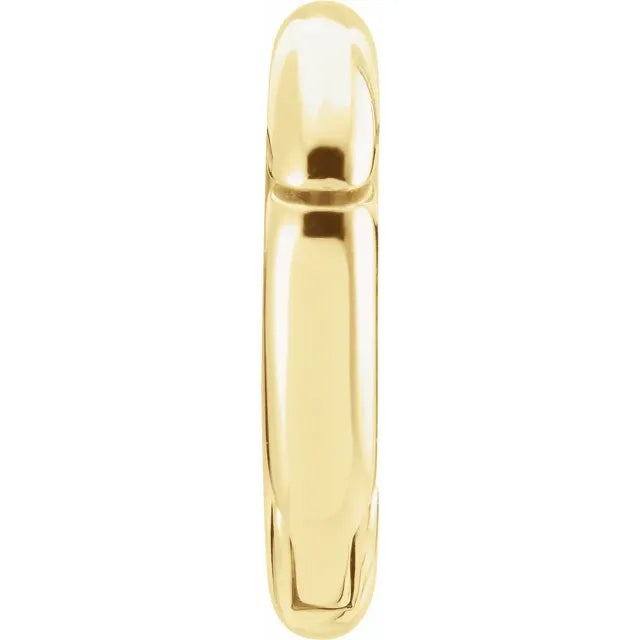 14K Yellow Gold 12mm Round Link Lock Hinged Push Clasp Bail Enhancer Connector Hanger for Pendants Charms Bracelets Anklets Necklaces