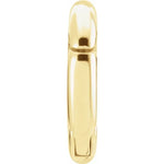 Charger l&#39;image dans la galerie, 14K Yellow Gold 12mm Round Link Lock Hinged Push Clasp Bail Enhancer Connector Hanger for Pendants Charms Bracelets Anklets Necklaces
