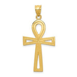 이미지를 갤러리 뷰어에 로드 , 14k Yellow Gold Ankh Cross Pendant Charm - [cklinternational]
