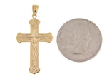 Charger l&#39;image dans la galerie, 14k Yellow Gold Cross Crucifix Pendant Charm
