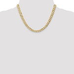 Загрузить изображение в средство просмотра галереи, 14K Yellow Gold 6.75mm Open Concave Curb Bracelet Anklet Choker Necklace Pendant Chain

