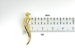 Carica l&#39;immagine nel visualizzatore di Gallery, 14k Yellow Gold Italian Horn Lucky 3D Pendant Charm
