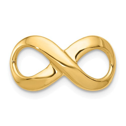 14k yellow gold infinity symbol chain slide small pendant charm