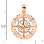 画像をギャラリービューアに読み込む, 14k Rose Gold Nautical Compass Medallion Pendant Charm
