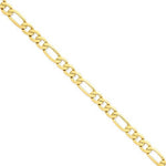 Загрузить изображение в средство просмотра галереи, 14K Yellow Gold 8.75mm Flat Figaro Bracelet Anklet Choker Pendant Necklace Chain
