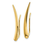 Indlæs billede til gallerivisning 14k Yellow Gold Fancy Pointed Ear Climber Earrings
