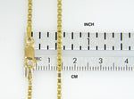 Kép betöltése a galériamegjelenítőbe: 10k Yellow Gold 2mm Box Bracelet Anklet Choker Necklace Pendant Chain Lobster Clasp
