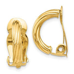 Carica l&#39;immagine nel visualizzatore di Gallery, 14k Yellow Gold Non Pierced Clip On  Omega Back Earrings
