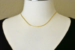 Cargar imagen en el visor de la galería, 14k Yellow Gold 2.2mm Beveled Curb Link Bracelet Anklet Necklace Pendant Chain

