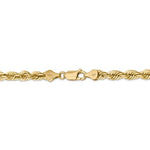 Lade das Bild in den Galerie-Viewer, 14k Yellow Gold 5.5mm Diamond Cut Rope Bracelet Anklet Choker Necklace Pendant Chain

