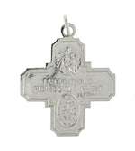画像をギャラリービューアに読み込む, Sterling Silver Rhodium Plated Cruciform Cross Four Way Medal Pendant Charm
