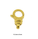 Φόρτωση εικόνας στο εργαλείο προβολής Συλλογής, 18k 14k Yellow White Gold Fancy Lobster Clasp Sizes 11.5mmx8mm and 13mmx9.25mm Jewelry Findings
