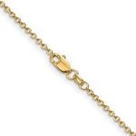 Indlæs billede til gallerivisning 14k Yellow Gold 1.4mm Round Open Link Cable Bracelet Anklet Choker Necklace Pendant Chain
